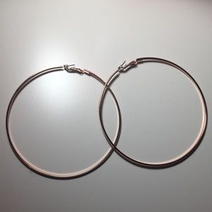 3" Rose Gold Large Hoop Earrings